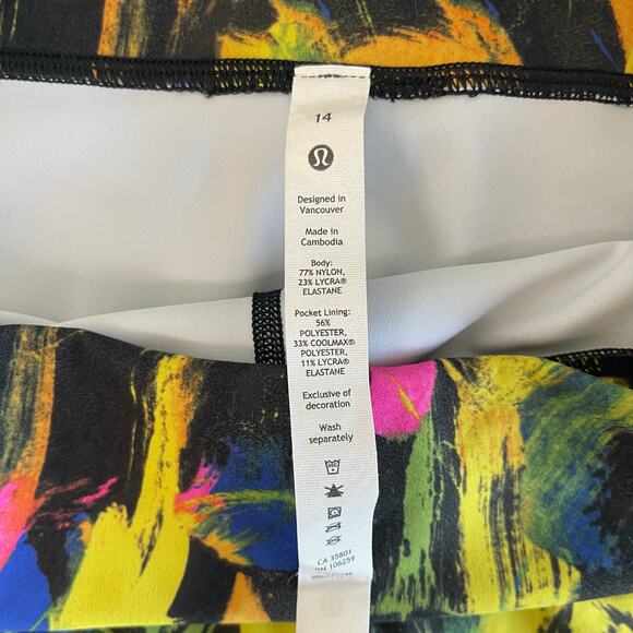Lululemon Wunder Train High-Rise 6" shorts in Undertone Black Multi - Size 14 - Picture 5 of 6